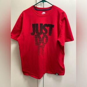 Mens Nike Air Just Do It Red Black T-Shirt XL
